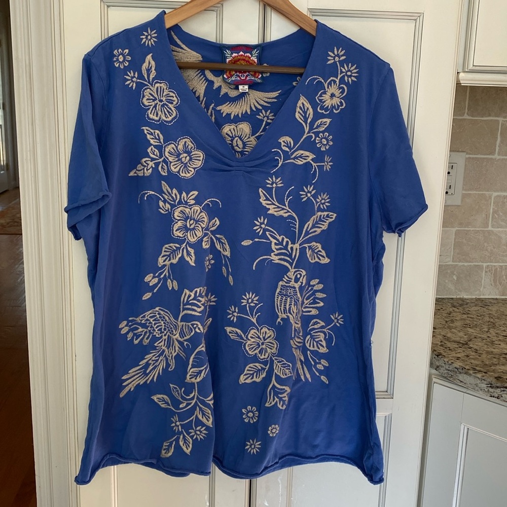 Johnny Was Embroidered Tunic Top 1x